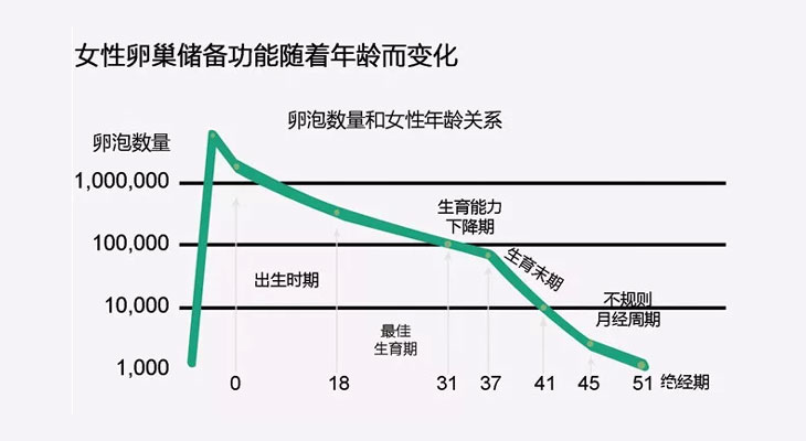 女士卵巢贮备功能转变表